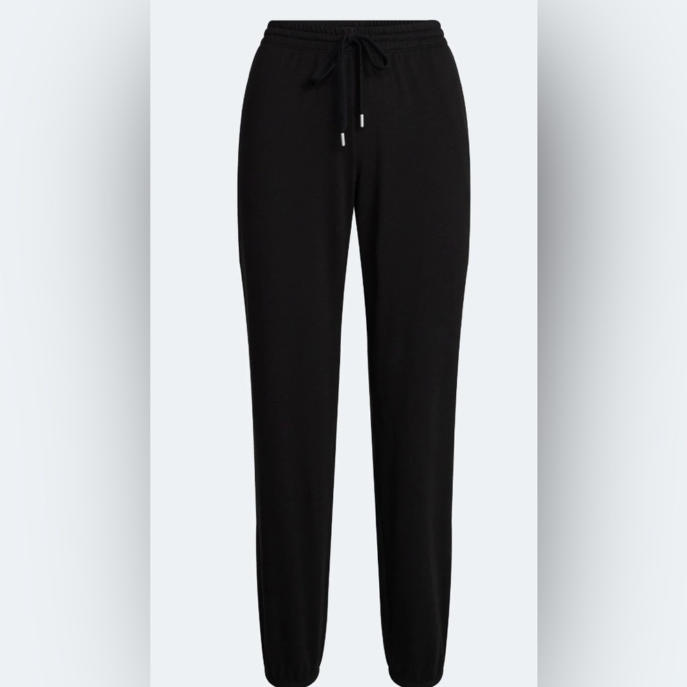 NWT Joyspun Black French Terry Jogger Sleep Pants Women’s Small 4-6 Relaxed Fit